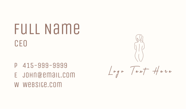 Adult Woman Body Business Card Design Image Preview