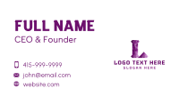 Premium Gemstone Letter L Business Card Image Preview