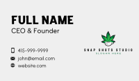 Weed Leaf Cup Business Card Image Preview