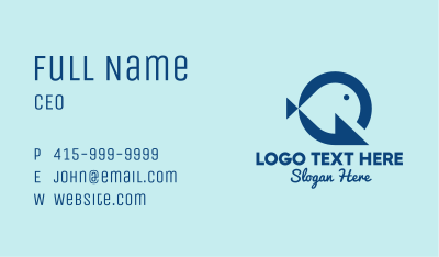 Simple Fish Hook Letter G  Business Card