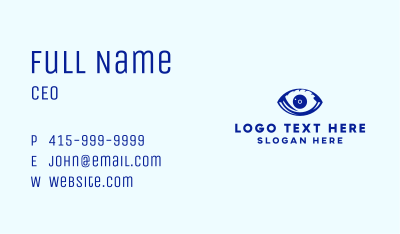 Blue Optic Eye Business Card Image Preview