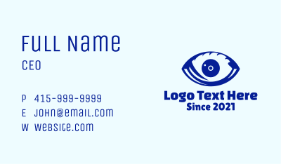 Blue Optic Eye Business Card