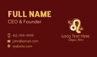 Astral Leo Zodiac  Business Card Design