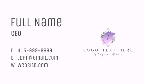 Natural Beauty Lettermark Business Card Design Image Preview