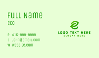 Leaf Environment Letter E Business Card Image Preview