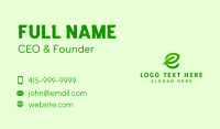 Leaf Environment Letter E Business Card Image Preview