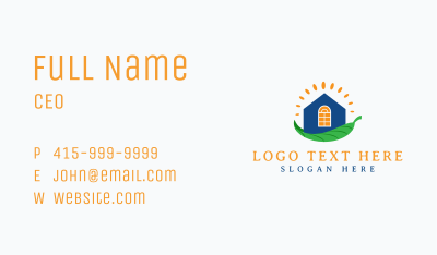 Natural Leaf Home Business Card Image Preview