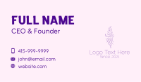 Purple Ice Cream Outline Business Card Design