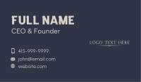 Professional Elegant Wordmark Business Card Image Preview
