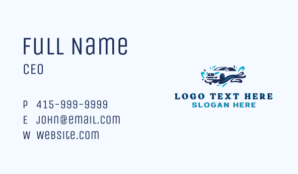 Car Wash Vehicle Cleaning Business Card Design Image Preview
