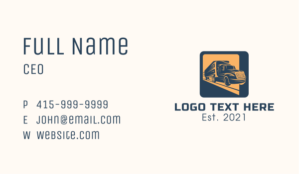 Express Trucking Company Business Card Design Image Preview