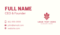 Red Lotus Skincare Business Card Image Preview