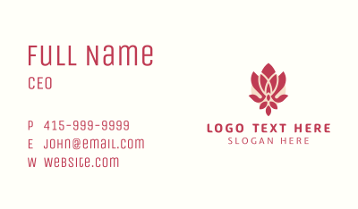 Red Lotus Skincare Business Card