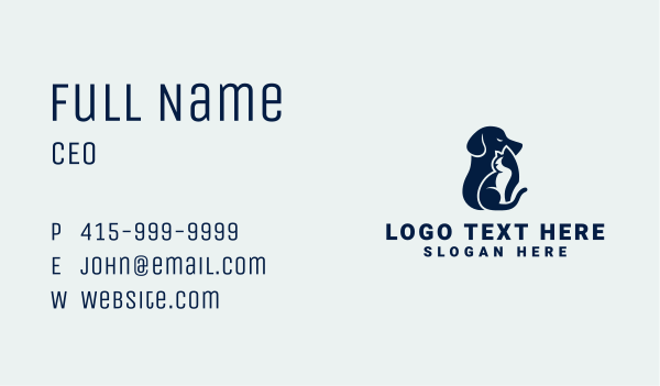 Pet Animal Kitten Dog Business Card Design Image Preview