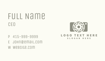 Camera Shutter Photography Business Card Image Preview