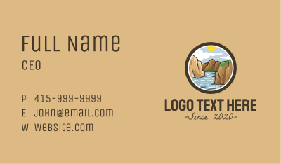 Rustic Mountain River Business Card Image Preview