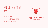 Rose Heart Flower  Business Card Image Preview