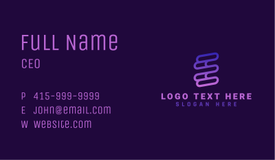 Gradient App Letter E Business Card Image Preview