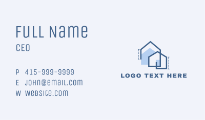 Blue Architect House Business Card Image Preview