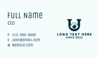 Eye Vision Letter U Business Card Image Preview