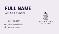 Smoking Mohawk Skull Business Card Image Preview