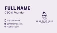 Smoking Mohawk Skull Business Card Preview