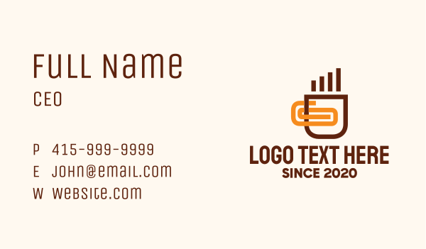 Coffee Cup Clip Business Card Design Image Preview