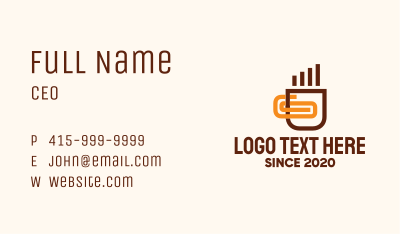 Coffee Cup Clip Business Card Image Preview