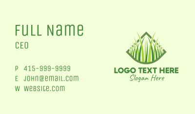 Natural Lawn Grass Business Card