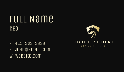 Golden Equine Horse Business Card Image Preview