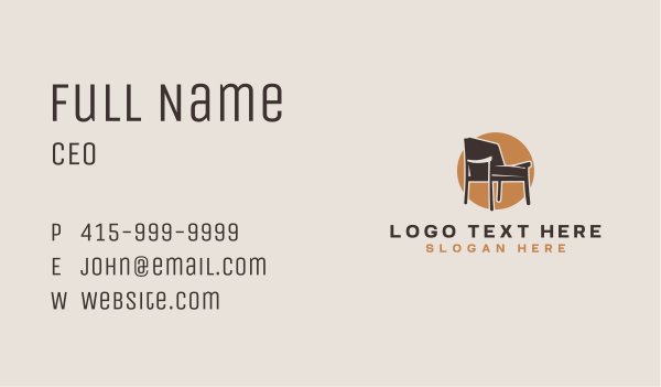 Chair Furniture Upholstery Business Card Design Image Preview