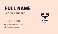 Spiral Horn Bull Business Card Image Preview