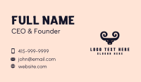 Spiral Horn Bull Business Card Image Preview