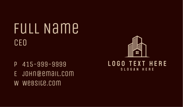 Building Real Estate  Business Card Design Image Preview