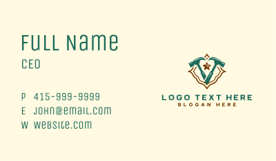 Hammer Carpentry Utility Business Card Image Preview