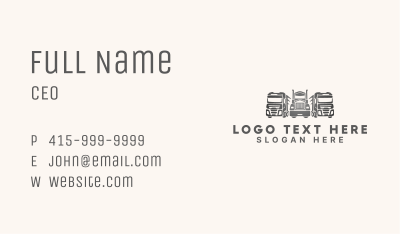 Logistics Dispatch Vehicle Business Card Image Preview