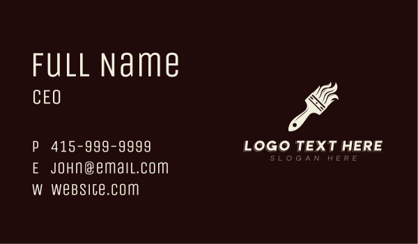 Repaint Paint Brush Business Card Design Image Preview