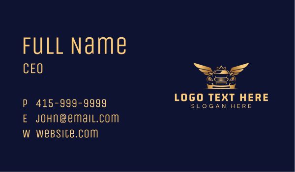 Wing Detailing Automotive Business Card Design Image Preview
