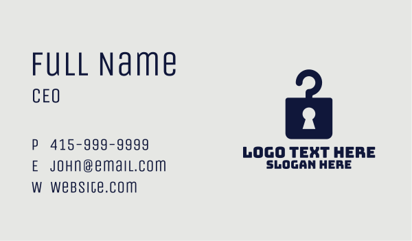 Keyhole Hanger Apparel Business Card Design Image Preview