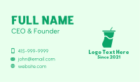Green Juice Tumbler Business Card Image Preview