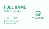 Green Leaves Wellness Book Business Card Image Preview