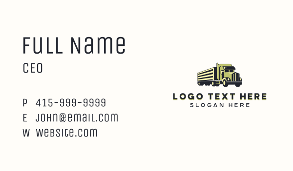 Forwarding Freight Truck Business Card Design Image Preview