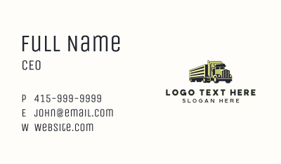 Forwarding Freight Truck Business Card Image Preview