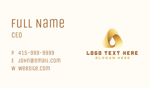 Gradient Water Drop Business Card Design Image Preview