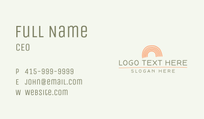 Rainbow Playground Wordmark Business Card Image Preview