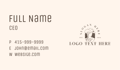 Cowgirl Western Hat Business Card Image Preview