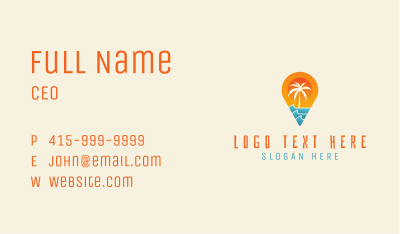 Island Pin Location  Business Card Image Preview