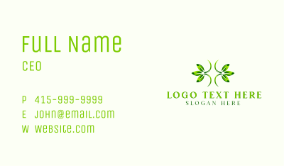 Natural Organic Herb Leaf Business Card Image Preview