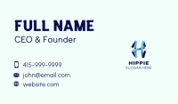 Ribbon Letter H Business Card Image Preview