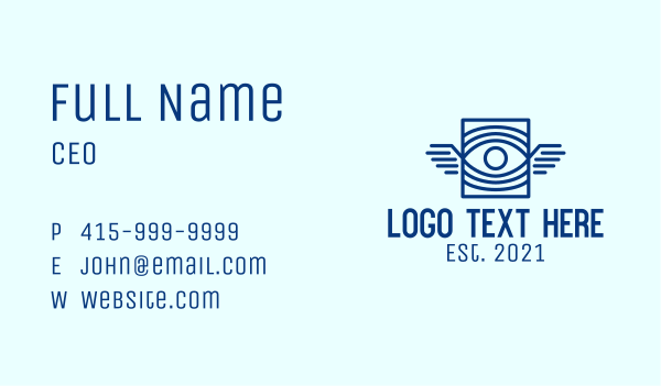 Square Eye Wings Business Card Design Image Preview